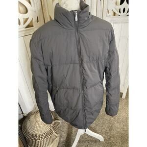 Emporio Armani Down Jacket Puffer Full Zip Size 48 Gray Grey US Large